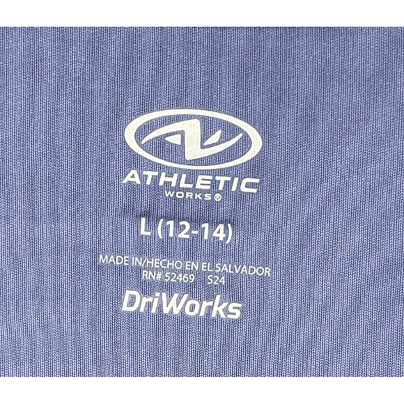 Athletic Works Womens Large (12-14) DriWorks V-Neck Tee Purple - Picture 7 of 10